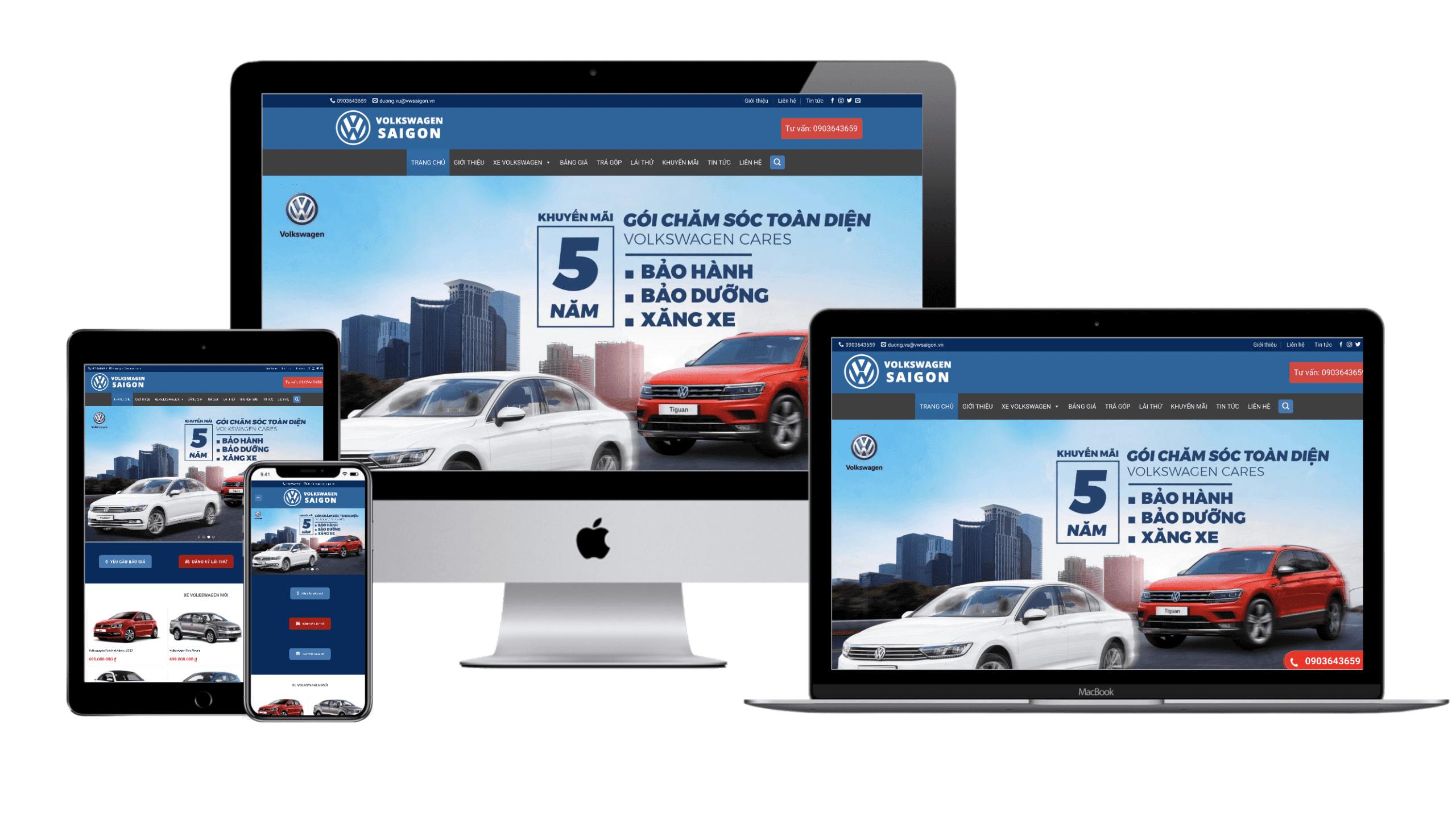 thiết kế web bán ô tô chuyên nghiệp - Halo Media