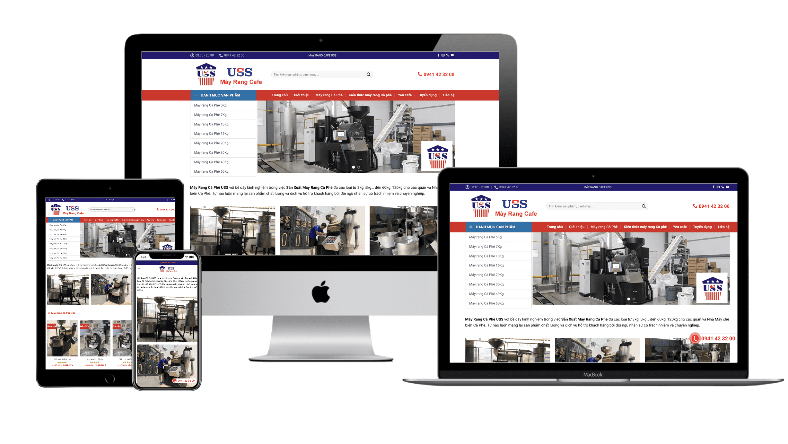 thiết kế web máy rang cafe chuyên nghiệp - halo media