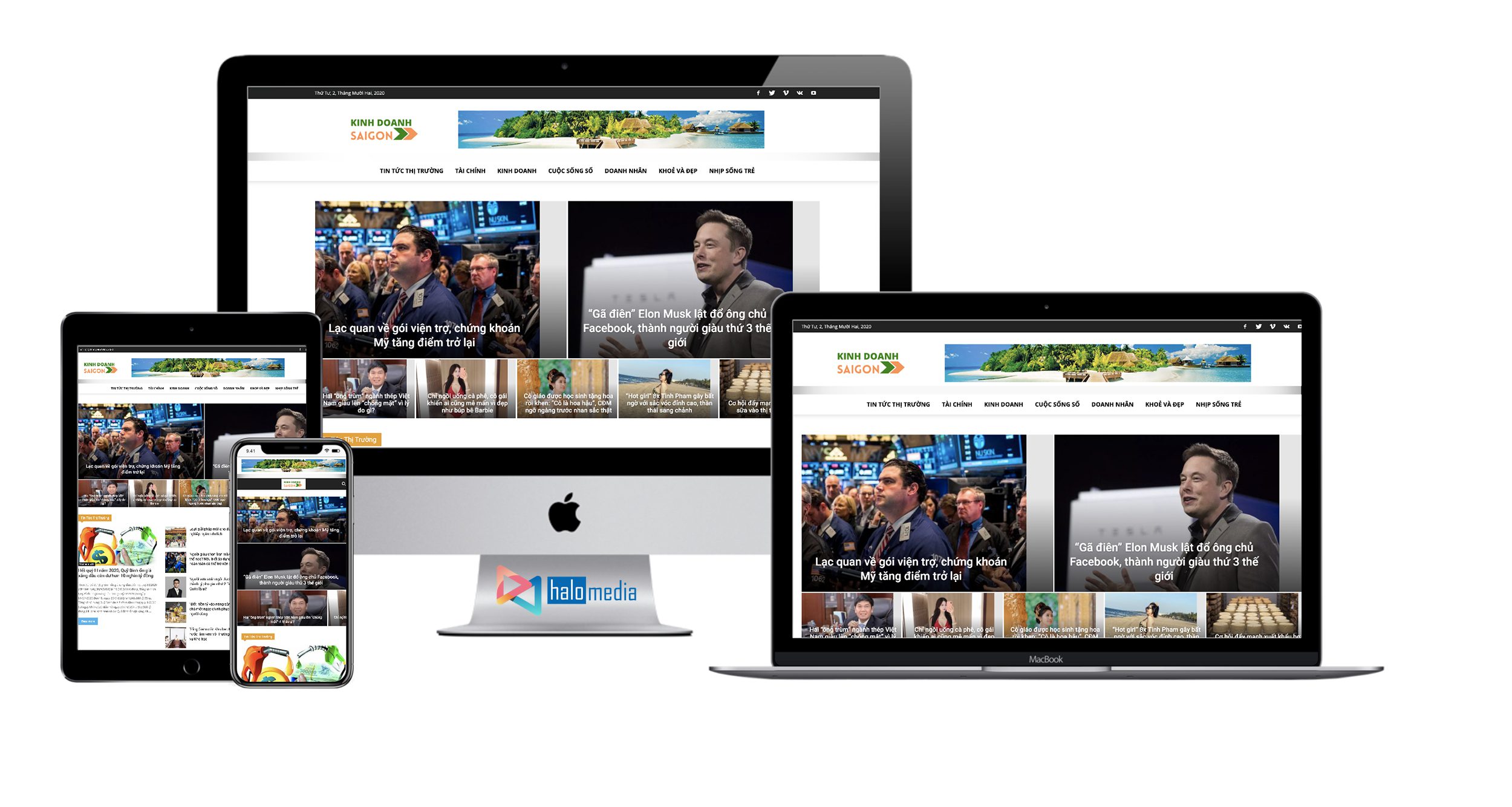 Thiet ke web Tin tuc Chuan SEO Halo Media