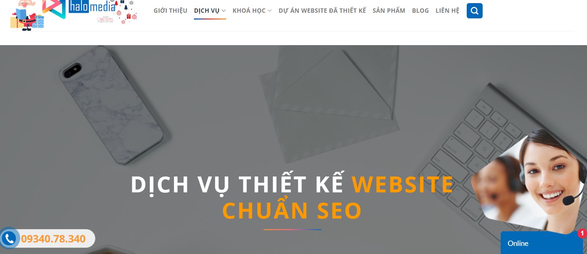 Dịch vụ thiết kế website theo yêu cầu halo media