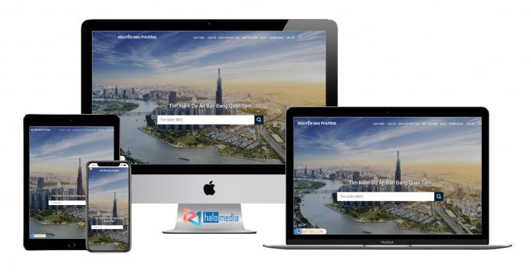 thiet ke website thuong hieu ca nhan bds halo-media