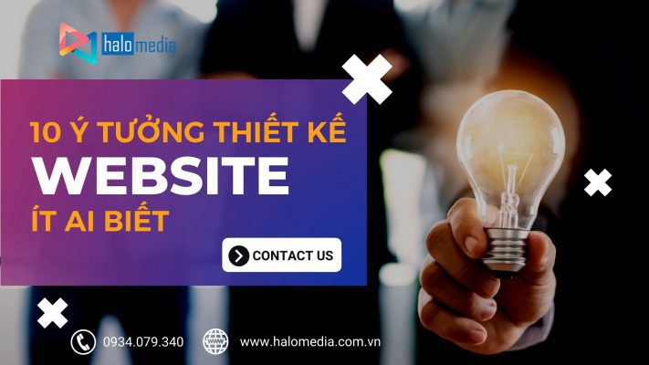 10 y tuong thiết kế web Halo Media