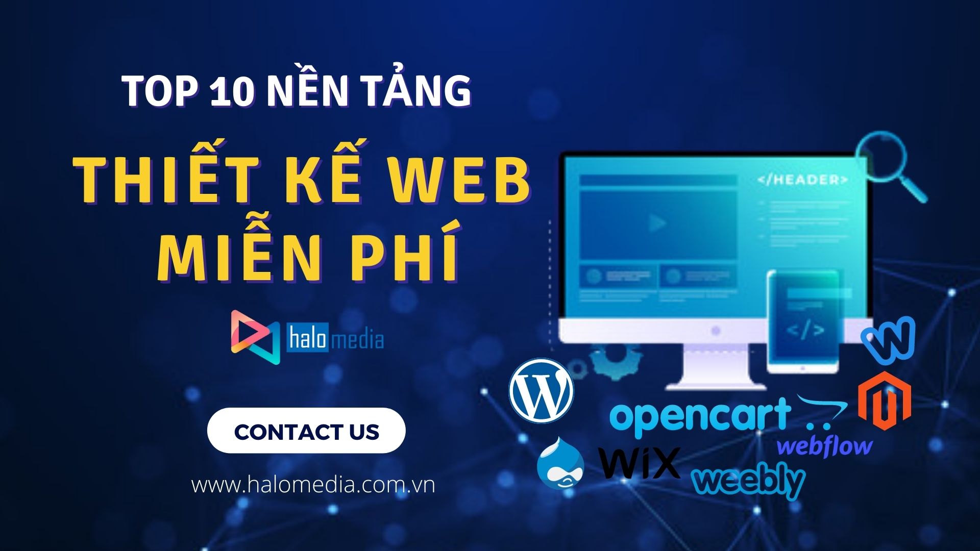 top 10 nền tảng thiết kế web miễn phí