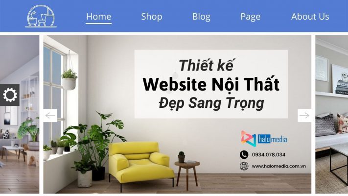 Thiết kế website nội thất đẹp -Halo Media
