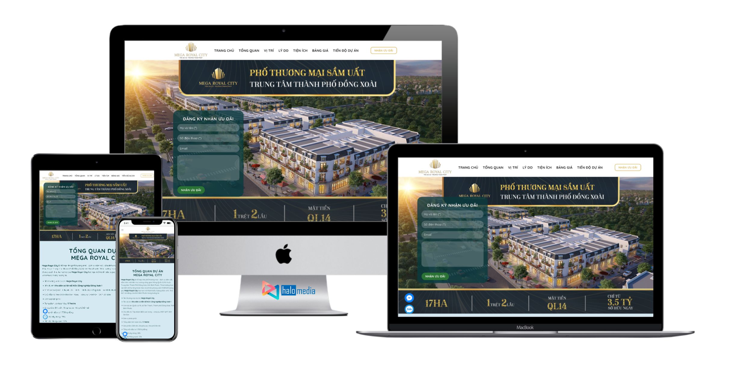 thiết kế website landing page dự án bất động sản
