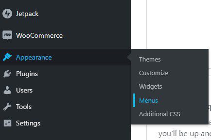 wordpress tao menu 1 thiết kế web Halo Media