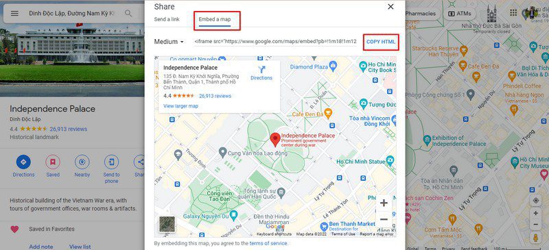 Nhúng google maps vào website