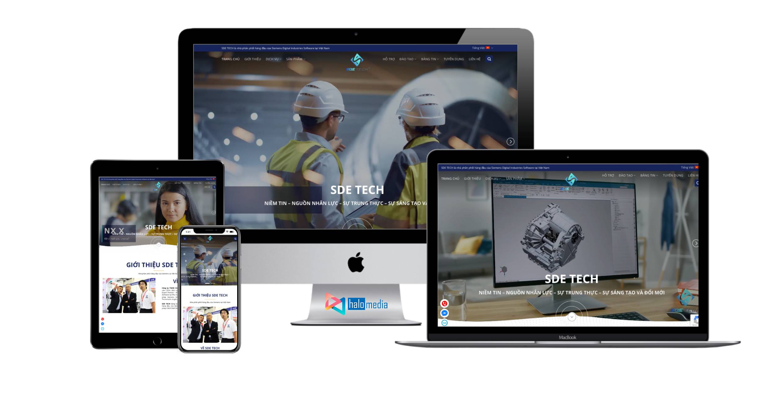 Dự án thiết kế website công ty công nghệ SDE TECH