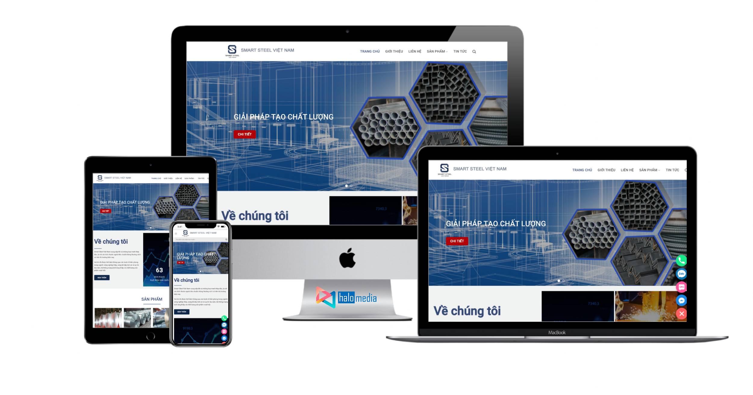 Thiết kế website công ty sắt thép