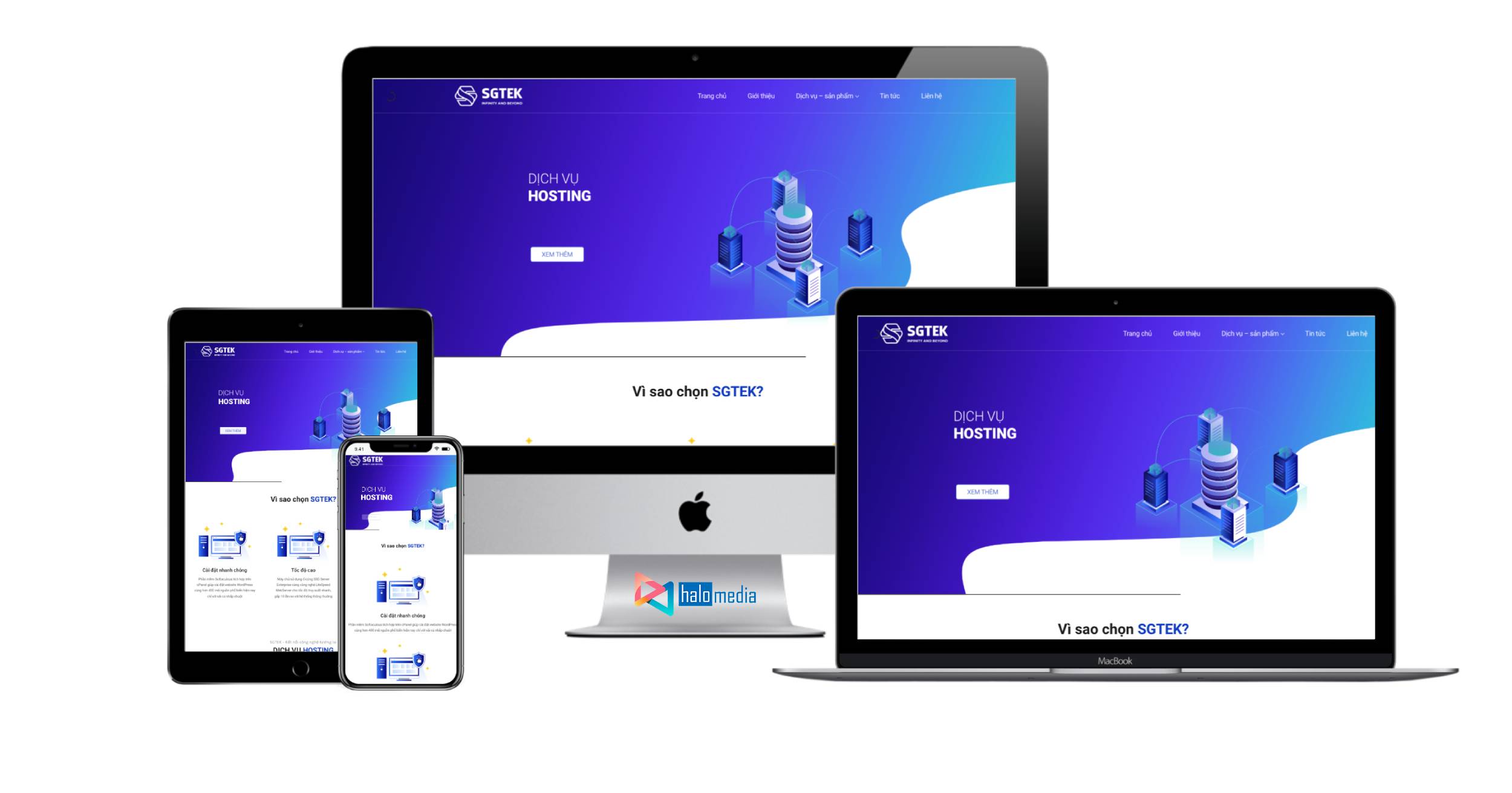 Thiết kế website dịch vụ máy chủ