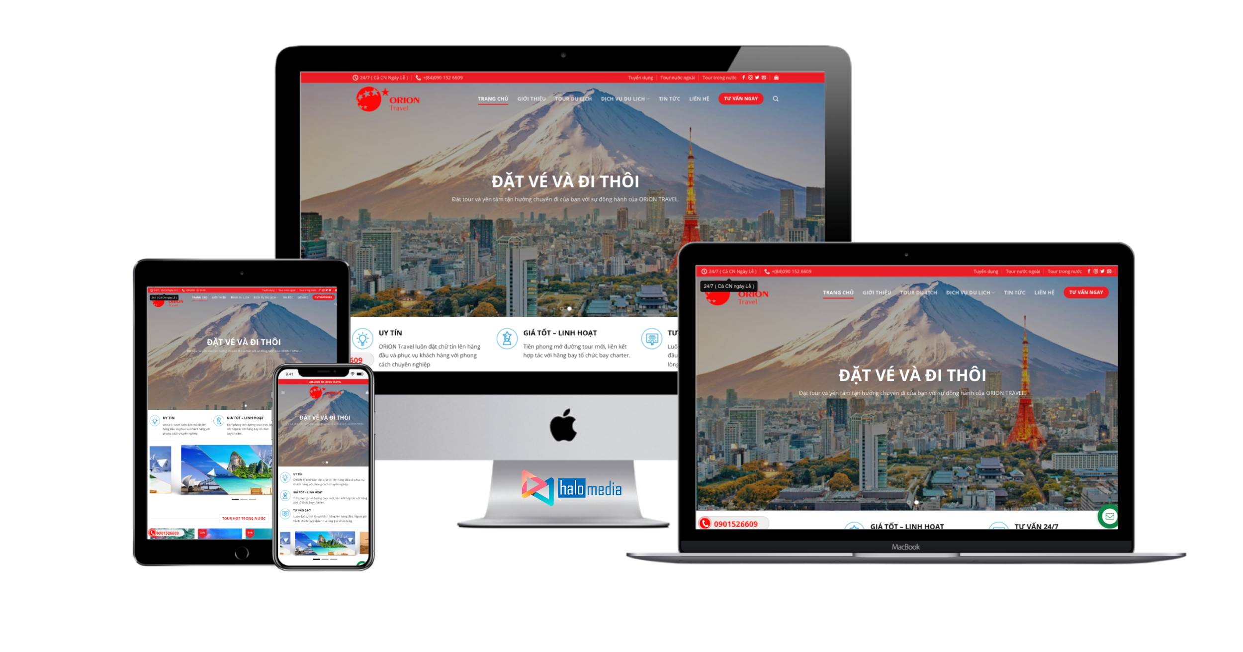 thiết kế website dịch vụ du lịch