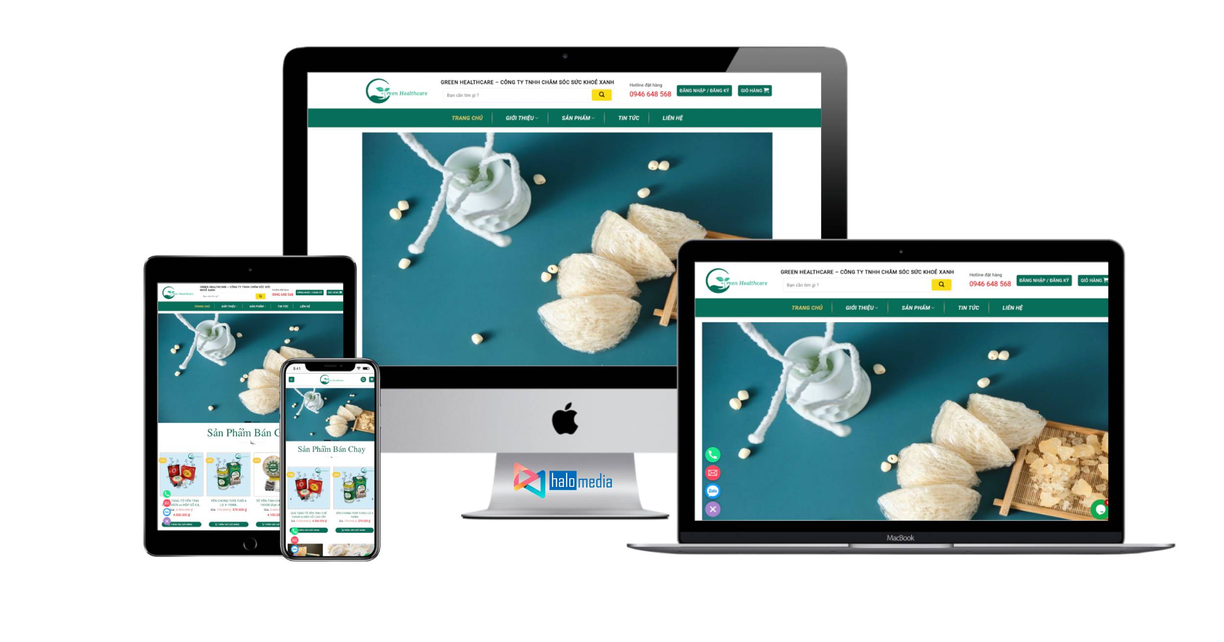 Thiết kế website yến sào