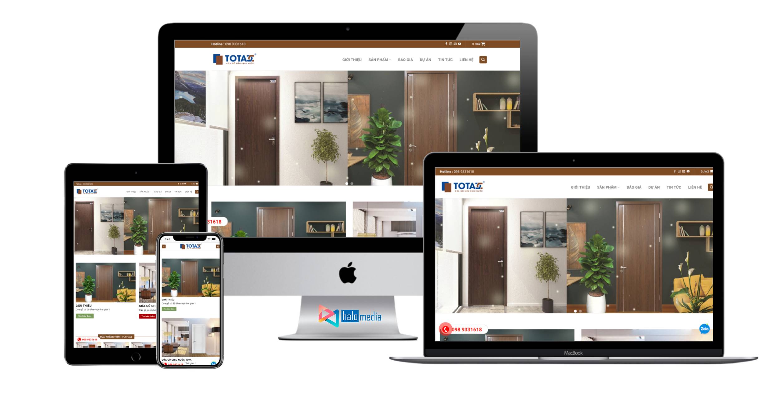 Thiết kế web nội thất cửa gỗ