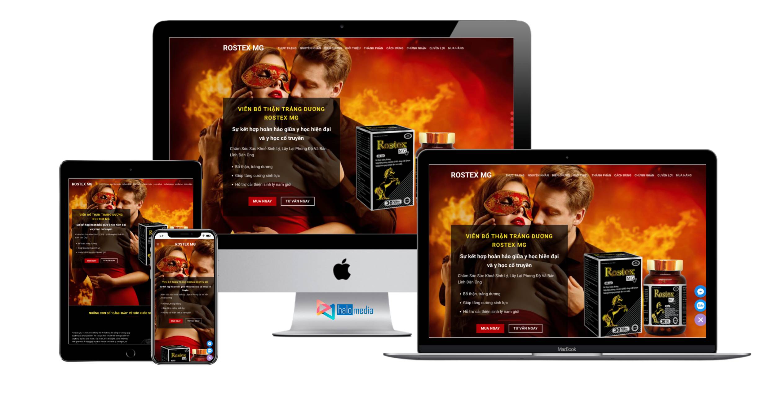 Thiết kế Web landing page dược phẩm tăng cường sinh lý