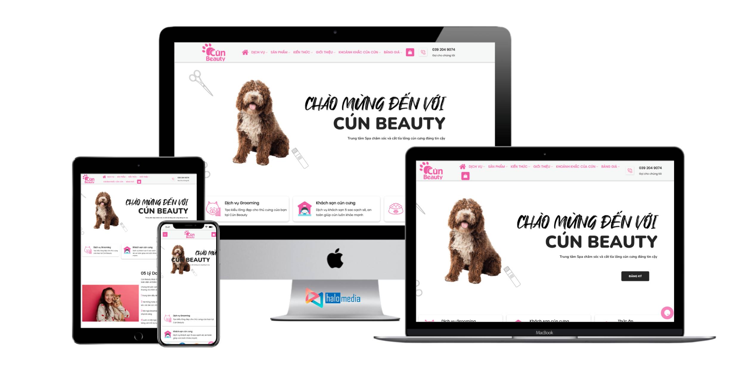 Thiết kế Web spa chăm sóc thú cưng