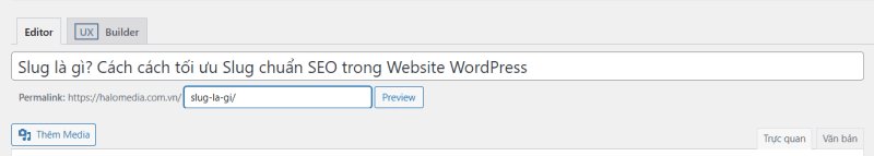 slug ngan gon thiết kế web Halo Media
