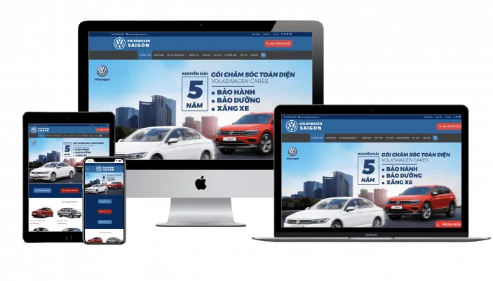 Thiet ke Website ban xe o to chuan seo Halomedia