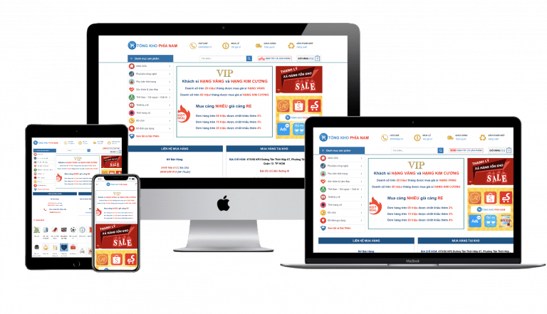 Thiet ke Website ecommerce TMDT chuan SEO Halomedia