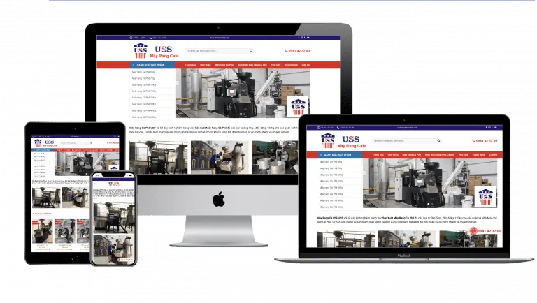 Thiet ke Website ban may cong nghiep chuan seo Halomedia