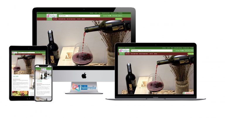 thiet ke website Wine & Food halo-media