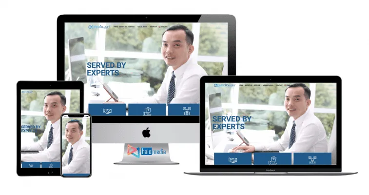 thiet ke website cong ty dich vu luat su halo-media