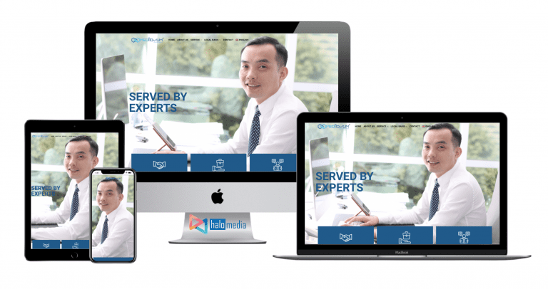thiet ke website cong ty dich vu luat su halo-media