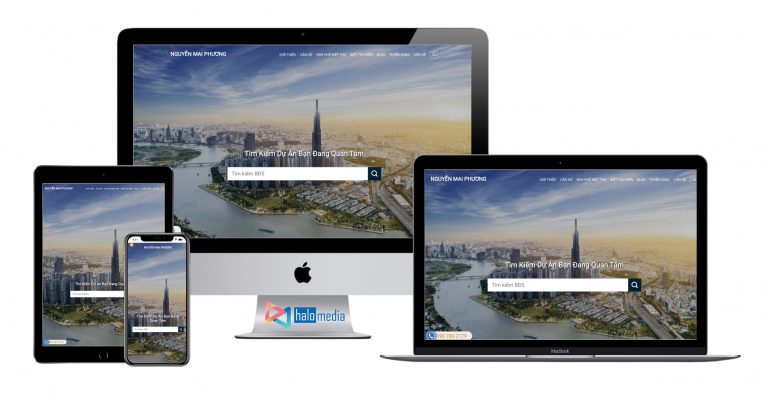thiet ke website thuong hieu ca nhan bds halo-media