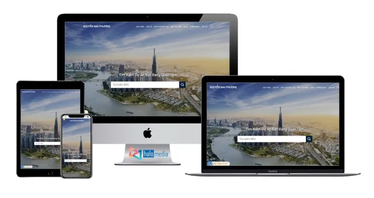 thiet ke website thuong hieu ca nhan bds halo-media