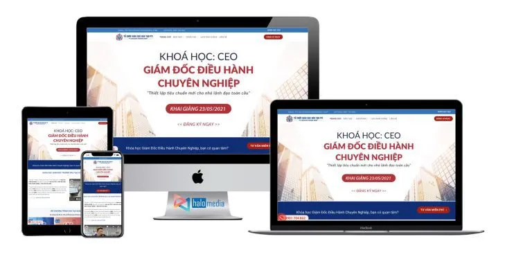 thiet ke website trung tam dao tao khoa hoc chuan seo