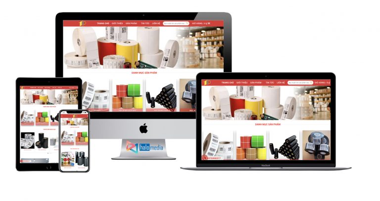thiet ke website van phong pham giay in muc in thiết kế web Halo Media