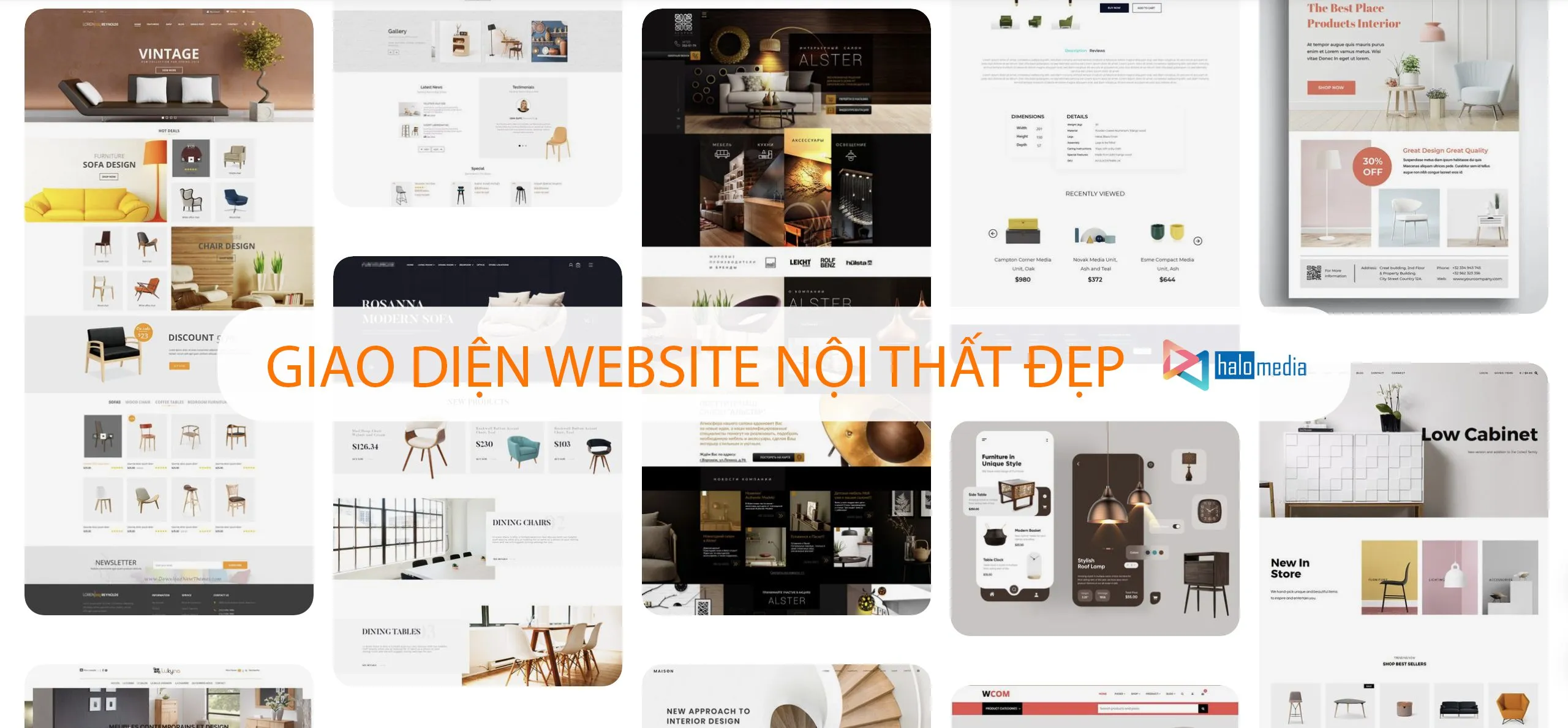 mau thiet ke website noi that dep halomedia