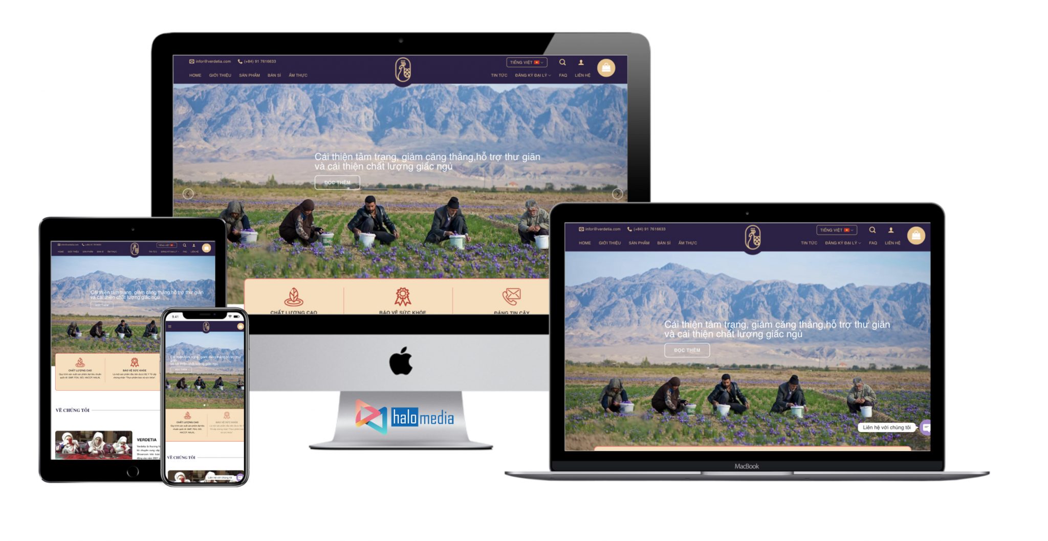 Dự Án Thiết Kế site Thực Phẩm Chức Năng HALO MEDIA