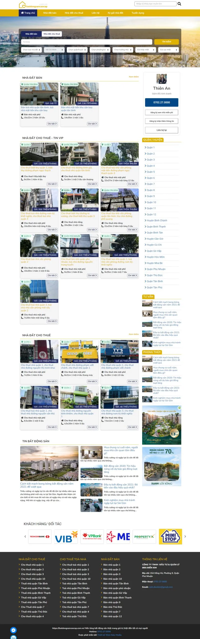 Dự Án Thiết Kế Website Đăng tin BĐS - Nhà đất