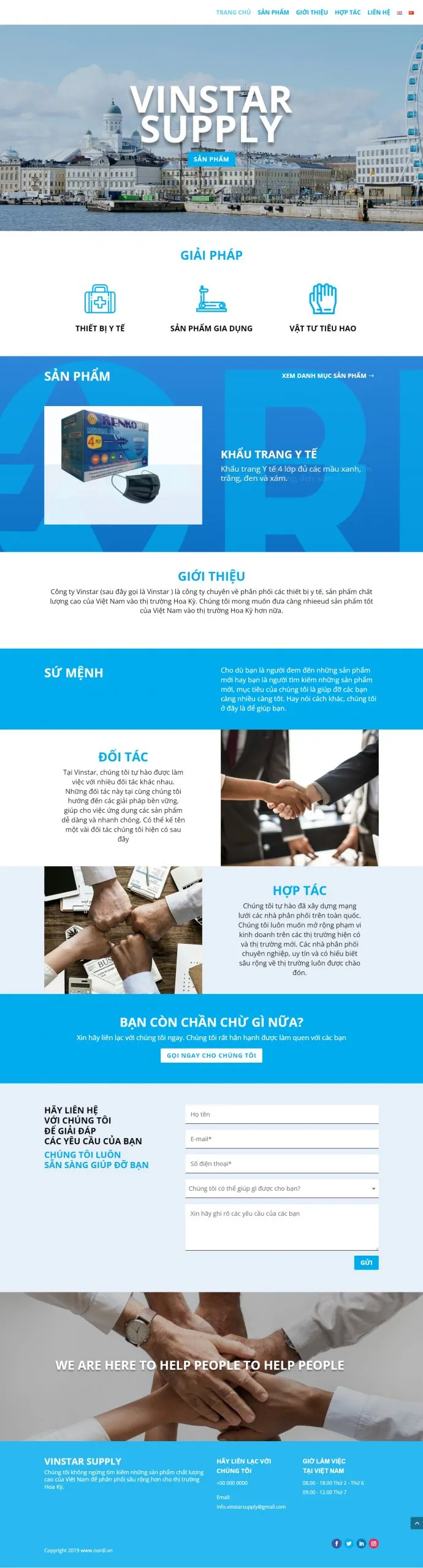 Dự Án Thiết Kế Website Landing Phân Phối Khẩu Trang