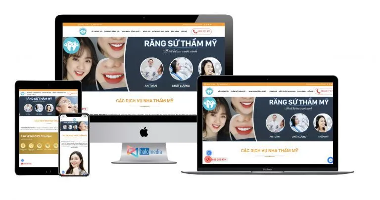 thiet ke website nha khoa halo-media