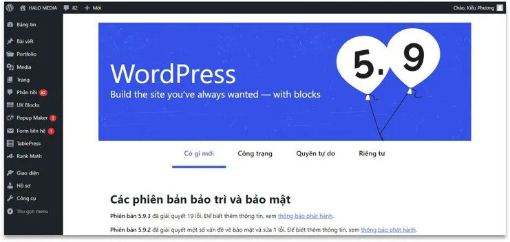 thiet ke web bang wordpress giao dien wordpress thiết kế web Halo Media