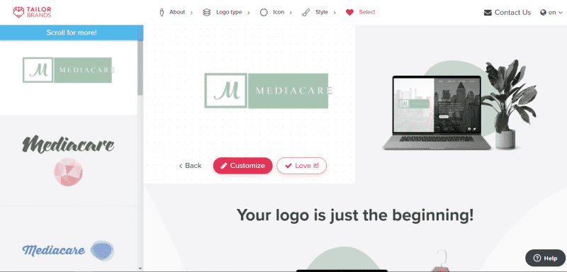 Tailor Brand - Thiết kế logo online miễn phí