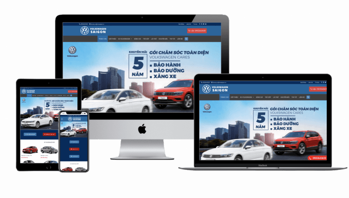 mẫu web bán xe ô tô