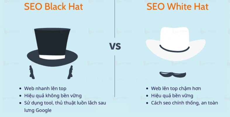 phân biệt giữa seo mũ trắng và seo mũ đen