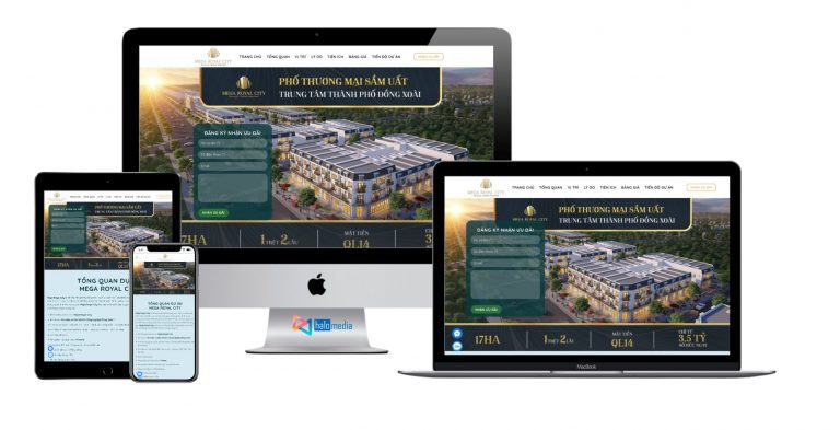 thiết kế website landing page dự án bất động sản