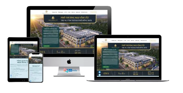 thiết kế website landing page dự án bất động sản