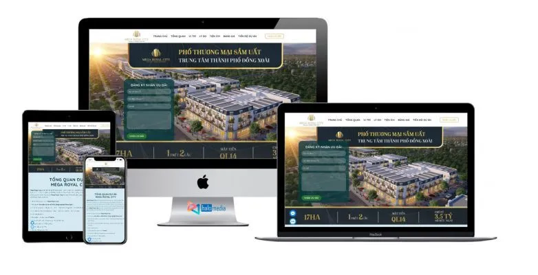 thiết kế website landing page dự án bất động sản