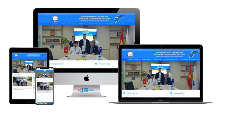 thiết kế website viện nghiên cứu halo media