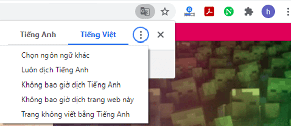 Thiết kế website đa ngôn ngữ sử dụng tự động dịch
