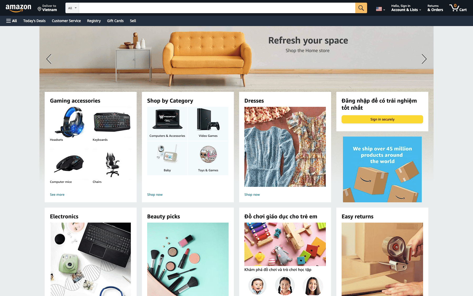 thiết kế website affiliate Amazon