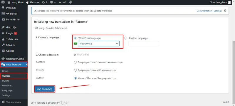 Việt hóa WordPress