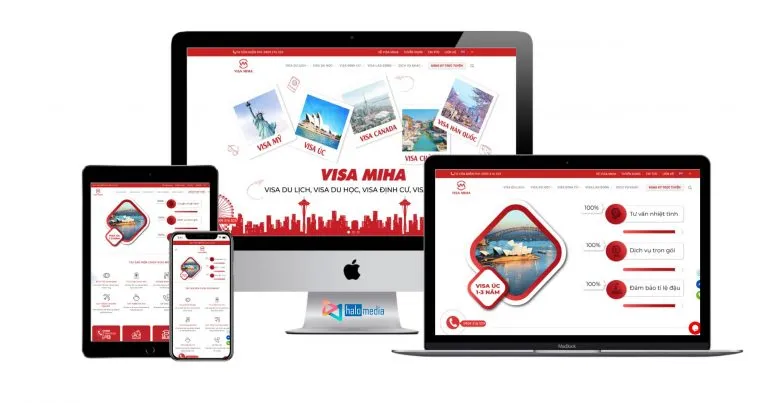 thiet ke web dich vu visa thiết kế web Halo Media