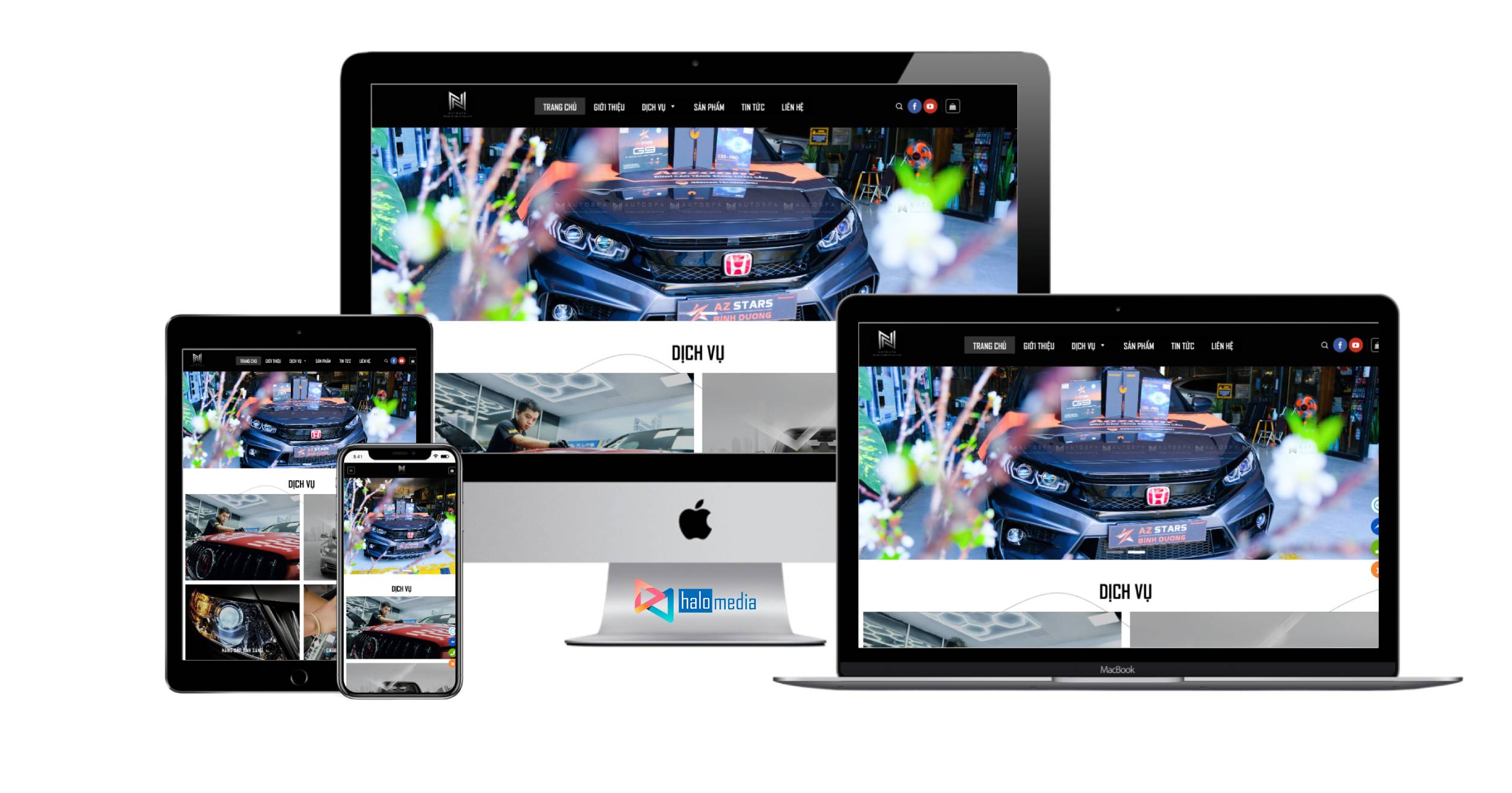 Thiết kế website garage ô tô