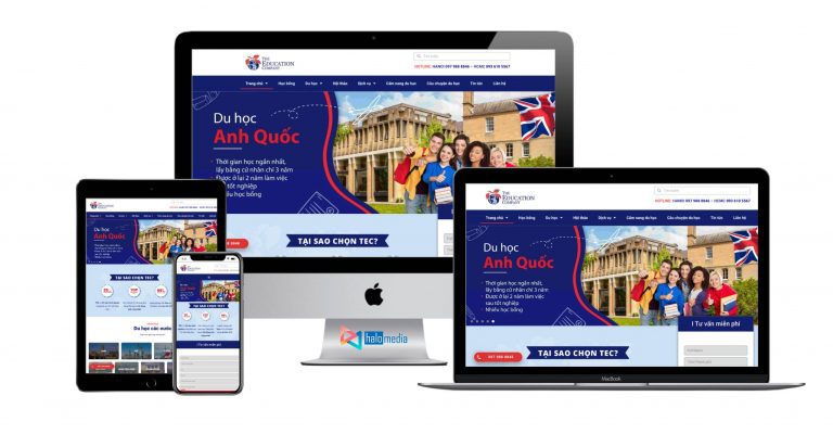 Thiết kế web du học