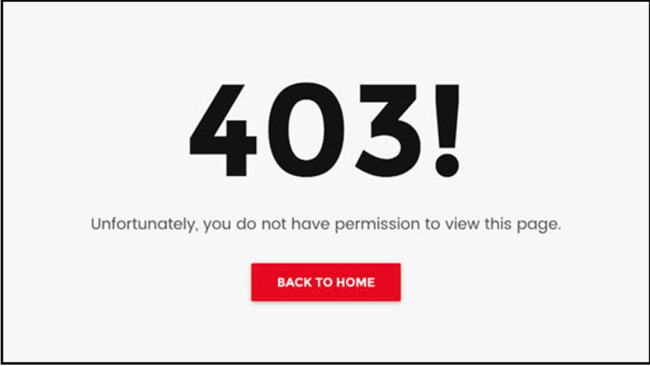 Loi web HTTP 403 Forbidden thiết kế web Halo Media